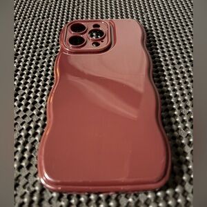Glossy Burgundy IPhone Case
